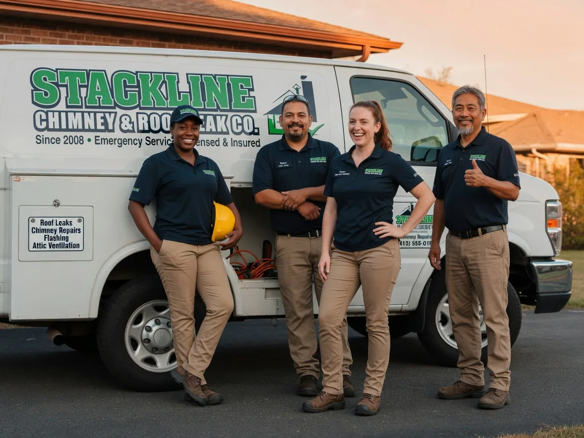 Chimney flashing repair company in Sadler, TX